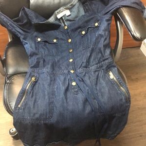 Jean drawstring dress